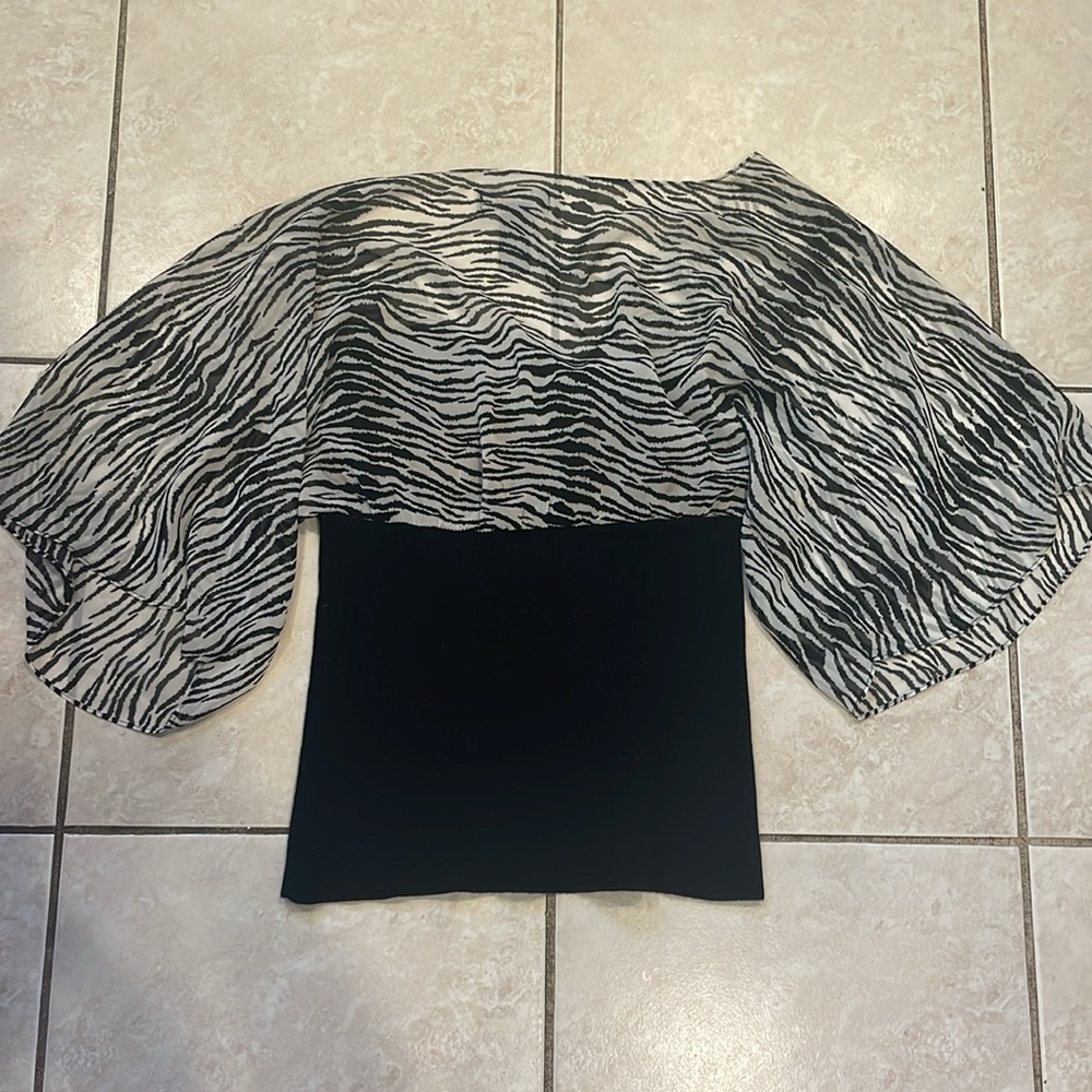Guess Zebra Patterned Sweater Top - image 3